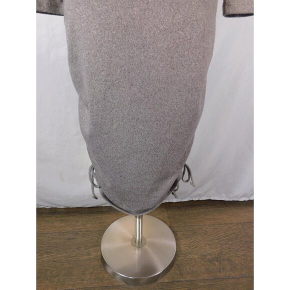 Discreet Dress Womens Large Gray Ruched Side Drawstring 3/4 Sleeve KL5081N - Picture 3 of 14